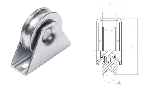 Rolka jezdna O z podstawą