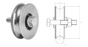 Rolka jezdna "O" 16" fi 68 mm