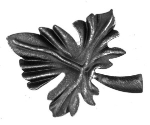 Liść kuty prawy 120x100 mm