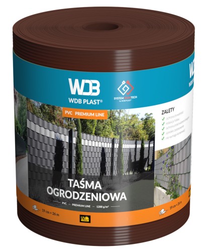 Taśma ogrodzeniowa brązowa WDB PLAST PREMIUM.jpg