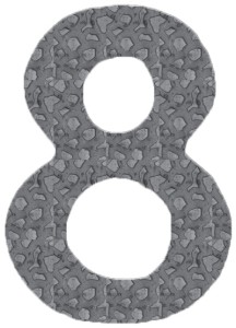 Cyfra na 8 - wysokość 120 mm