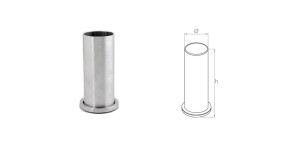 Podstawa słupa drewnianego 42,4 x 2 mm - H: 100 mm - satyna