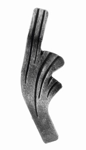 Liść kuty prawy 115x40 mm