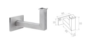Uchwyt poręczy na rurę 42,4 mm - satyna