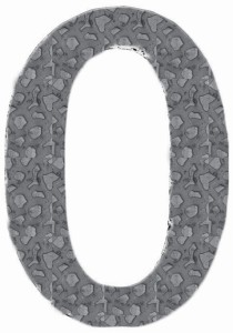 Cyfra na 0 - wysokość 120 mm