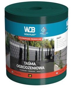 Taśma ogrodzeniowa POLIPROPYLEN 19cm x 26mb - zielona WDB PLAST