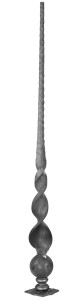 Słup kuty balustradowy H:1200 25x25