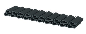 Klips do taśmy WDB PLAST BASIC LINE 47,5 mm - antracyt 20 szt.