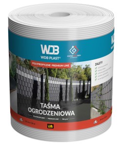 Taśma ogrodzeniowa POLIPROPYLEN 19cm x 26mb - biały WDB PLAST
