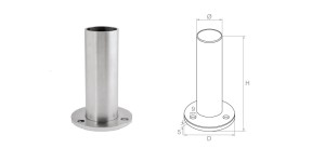 Podstawa słupa drewnianego 42,4 x 2 mm - satyna