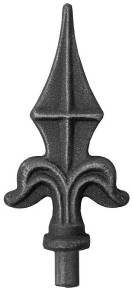 Elementy kute - grot 130x60 mm podstawa fi12