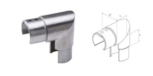 Łącznik pionowy na rurę 42,4 x 1,5 mm - satyna