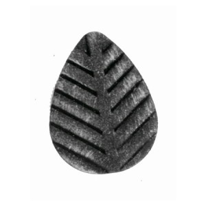 Liść róży kuty 45x33 mm
