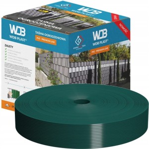 Taśma ogrodzeniowa 47,5 mm x 50 m WDB PLAST - zielona 6005