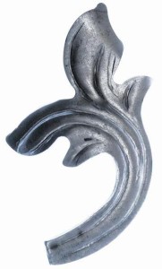 Liść kuty lewy 125x80 mm
