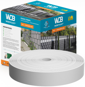 Taśma ogrodzeniowa 47,5 mm x 50 m WDB PLAST - biała 9003