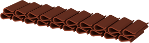 Klips do taśmy WDB PLAST BASIC LINE 47,5 mm - brązowy 20 szt.