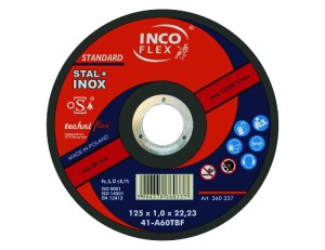 Tarcza do cięcia stal + inox INCO FLEX 125x1,0x22,23