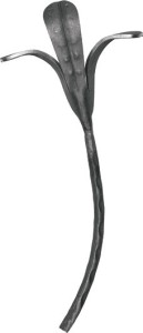 Liść kuty lewy fi12x300x190 mm