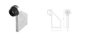Zderzak do bram 100x50 mm