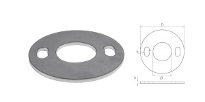 Podstawa słupa z 2 otworami fi 11 mm, na rurę 42,4 mm - pow. surowa
