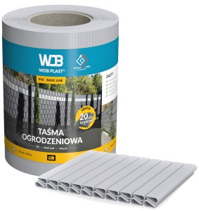 Taśma ogrodzeniowa 19cm x 35mb - szara