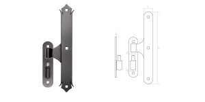 Zawias pionowy ozdobny fi 14 mm