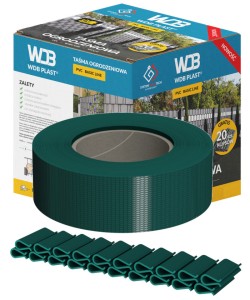 Taśma ogrodzeniowa 47,5mm x 35mb zielona - WDB PLAST