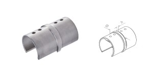 Łącznik na rurę 42,4 x 1,5 mm - satyna