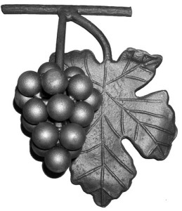 Element kuty liść winogronowy 170x100