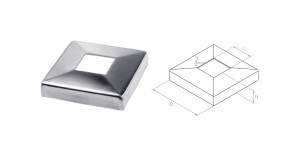 Maskownica 108x108 mm, na kwadrat 40x40 mm - połysk