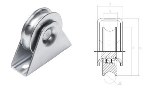 Rolka jezdna "O" z podstawą fi 68x20 mm