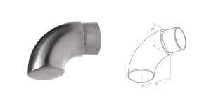 Zakończenie pochwytu na rurę 42,4 x 2 mm - połysk