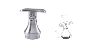 Łącznik słupka przegubowy wbijany na rurę fi 42,4 mm - AISI 304 - satyna