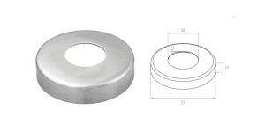 Maskownica fi 90 mm, na rurę fi 42,4 mm - połysk
