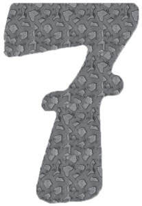 Cyfra na 7 - wysokość 120 mm