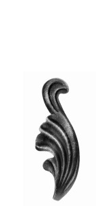 Liść kuty prawy 90x30 mm