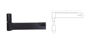 Zawias do wmurowania fi 16 mm