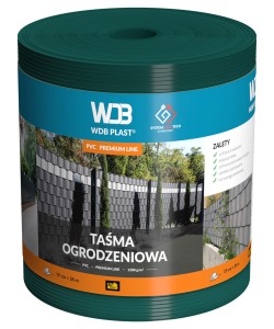 Taśma ogrodzeniowa 19cm x 26mb - zielona WDB PLAST