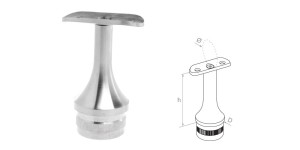Łącznik słupka wbijany na rurę fi 42,4 mm - AISI 304 - satyna