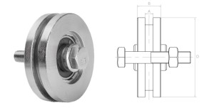 Rolka jezdna "T" fi 68x20 mm