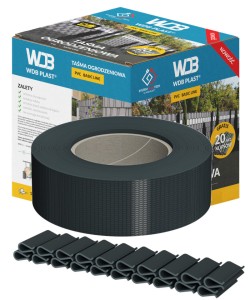 Taśma ogrodzeniowa 47,5mm x 35mb antracyt - WDB PLAST